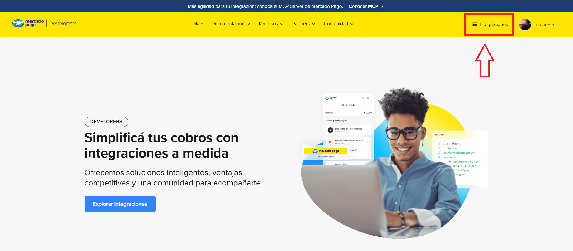 Paso 1: Ingresá a Mercado Pago Developers