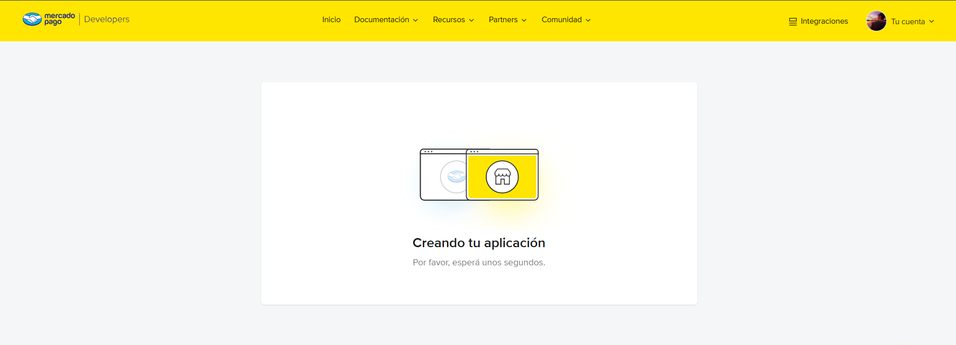 Paso 11: Esperá la creación de la aplicación