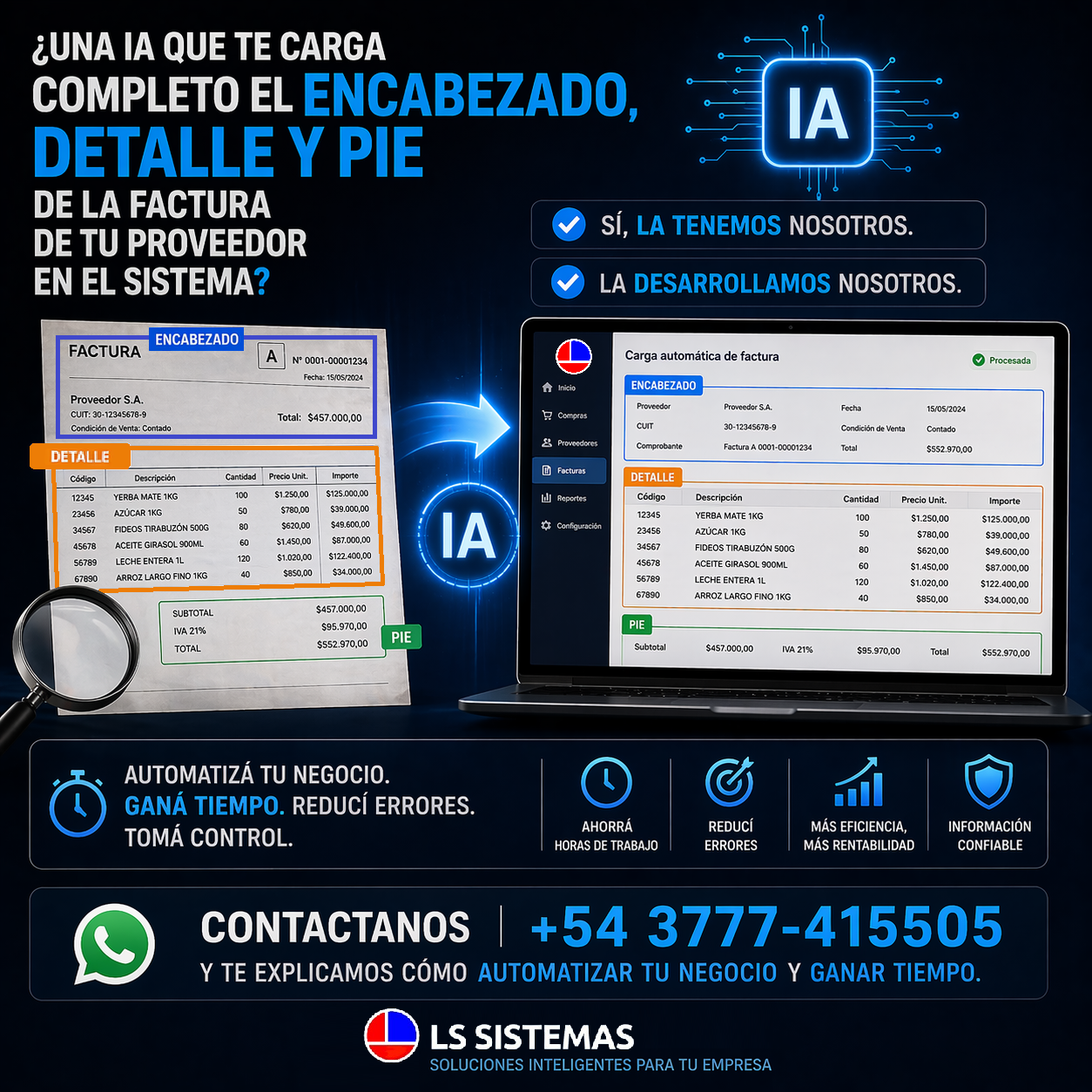 IA para carga de facturas